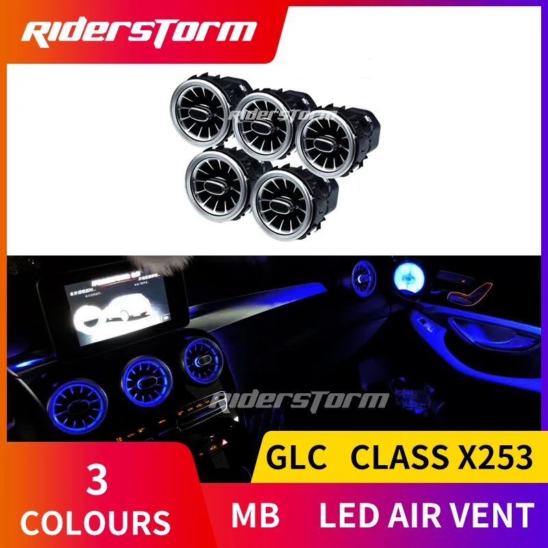 

For mercedes x253 GLC class GLC200 GLC300 interior decoration turbine air vent air condition vents X253 LED ambient light