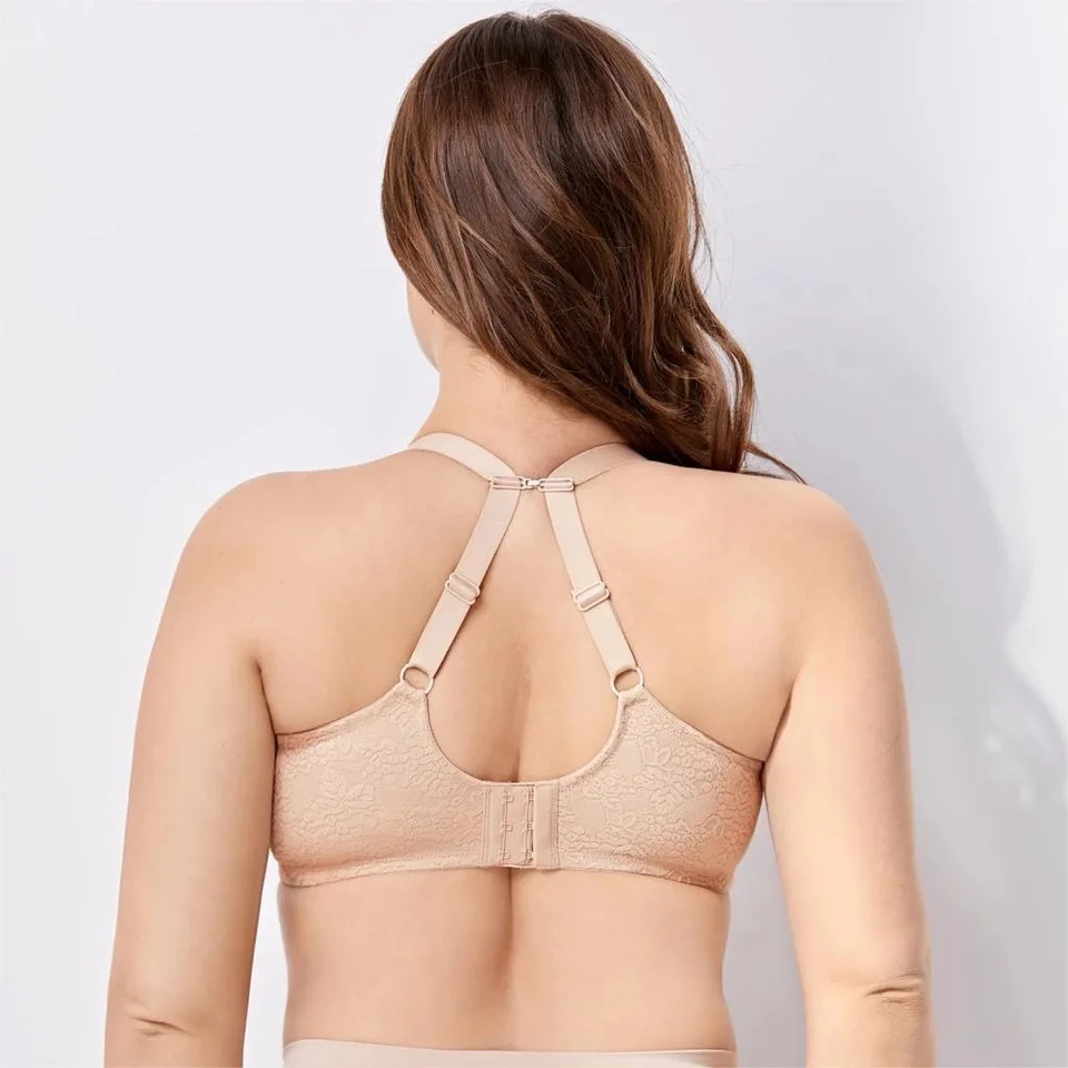 Женская не мягкий на косточках полный охват Sheer кружево поддерживающая