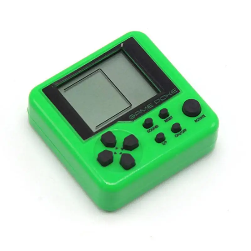 ABS Classic Games Child Tetris Pocket Game Consoles Portable Mini Electronic Pet Games Machine Tetris Brick Gaming Keychain Toys