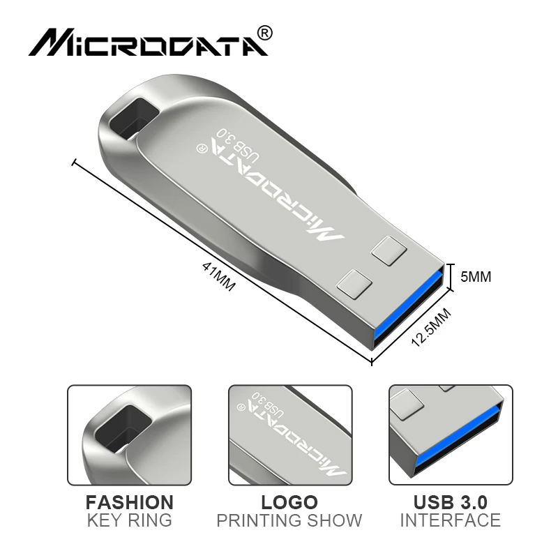 USB 3 0 металлический водонепроницаемый флеш накопитель 32 ГБ 64 128 ГБ|USB