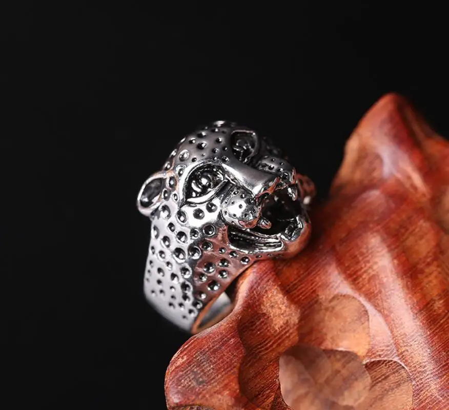 

Men's Punk Rings Stainless Steel Leopard head Ring Fashion Cool Gothic Punk Biker Finger Rings Jewelry Size 9-11
