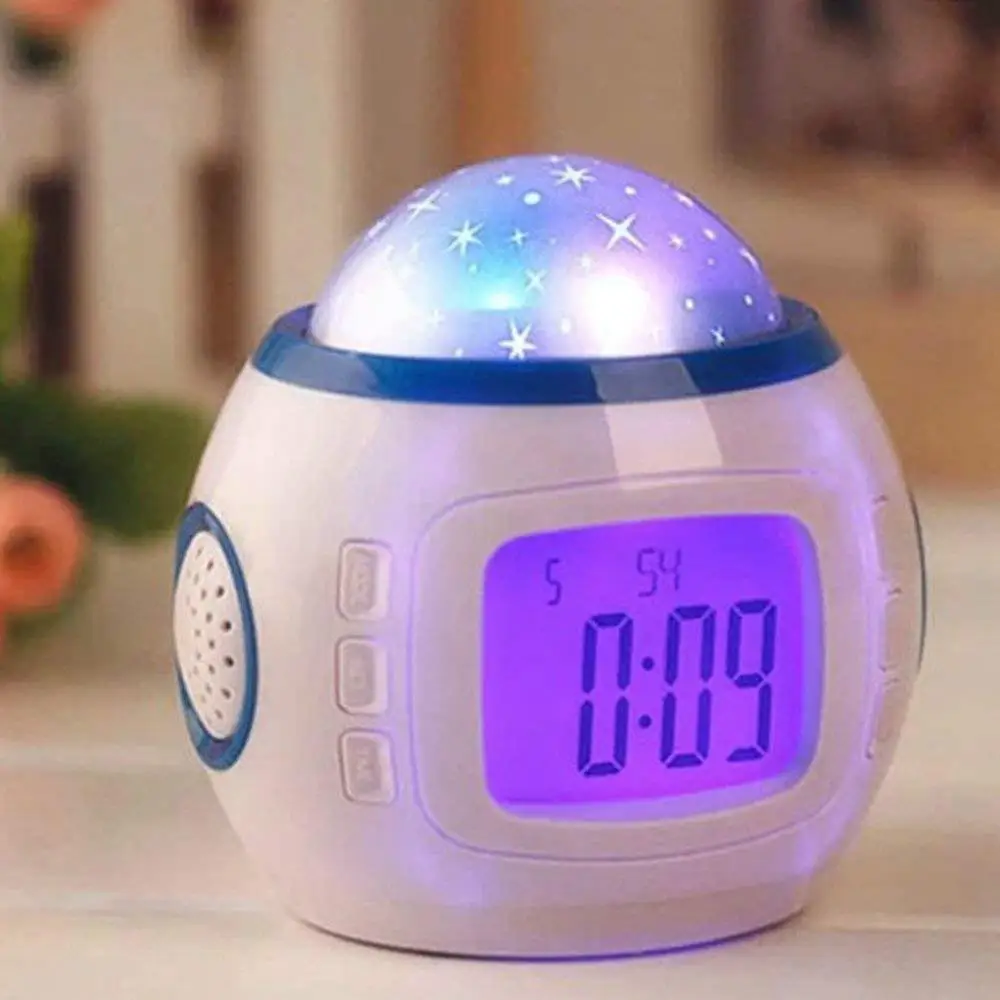  Sky Star Children Baby Room Night Light Projector Lamp Bedroom Music Alarm Clock Color Change Multi - 33017514328