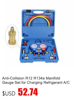 R134a R12 R22 R404a A/C манометр набор со шлангом для домашнего/автомобильного кондиционера