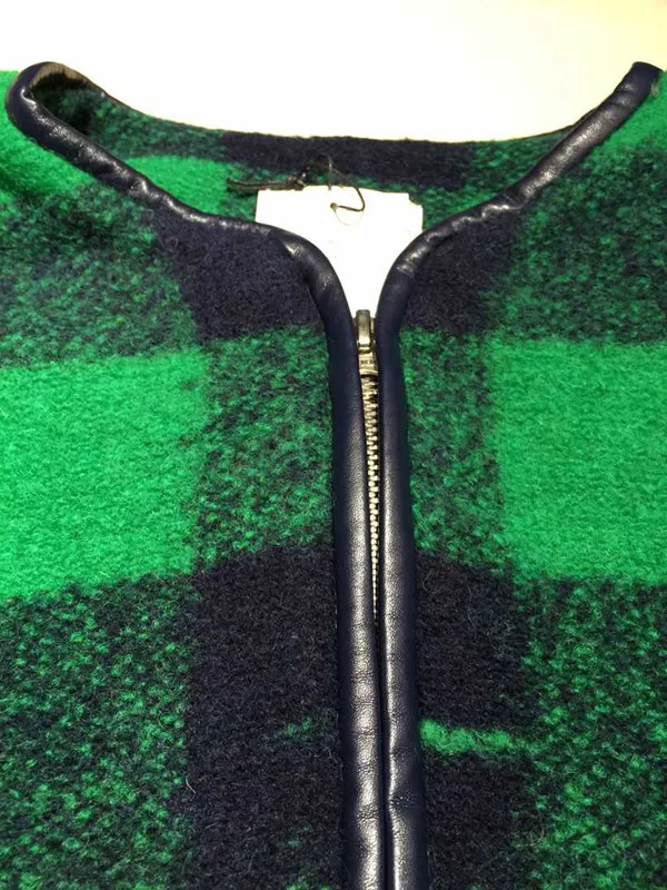Mélanges 2015 vert Nervure Piste Feutre Épaule Chuté Automne Ardoisé Style Manchette Manteau Vérifier Gelicia rouge Femmes Col De Laine Mode ZqZpr1