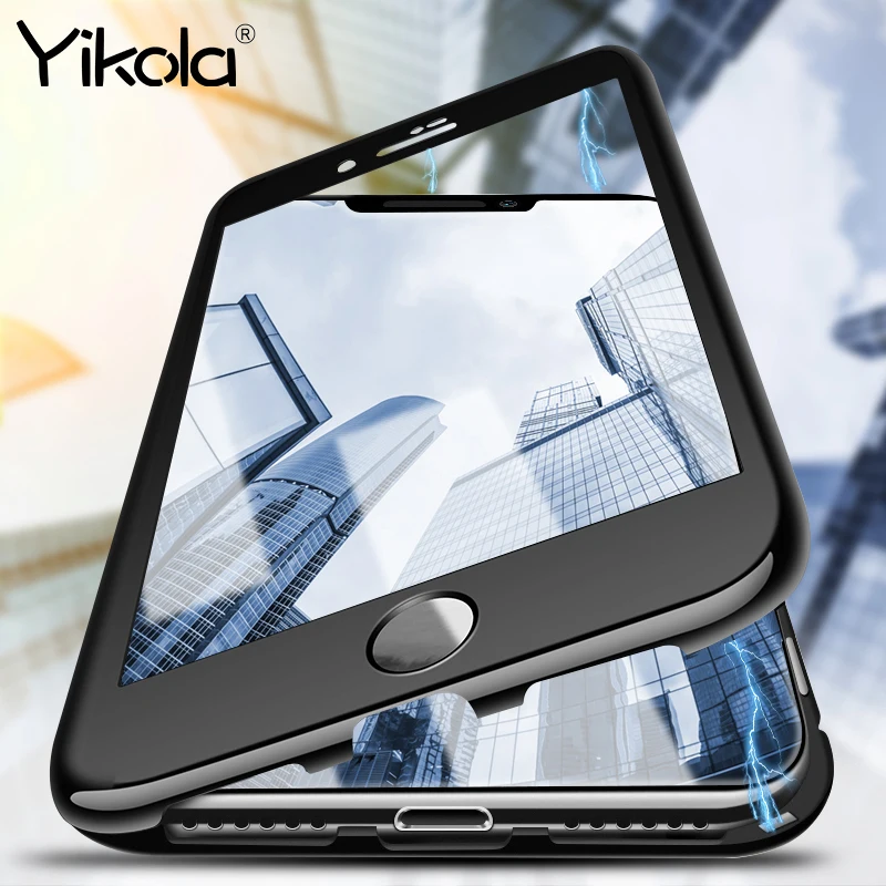 Yikola PC чехол для телефона iPhone 7 8X10 случае Роскошные сильной адсорбции Магнитного