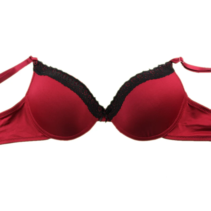 

MiaoErSiDai Soft Cotton Bra Women Bra Lace Hot Small Push Up Bra Young Girl Bra Female Underwear Padded Brassiere 32-40 A-B-C-D