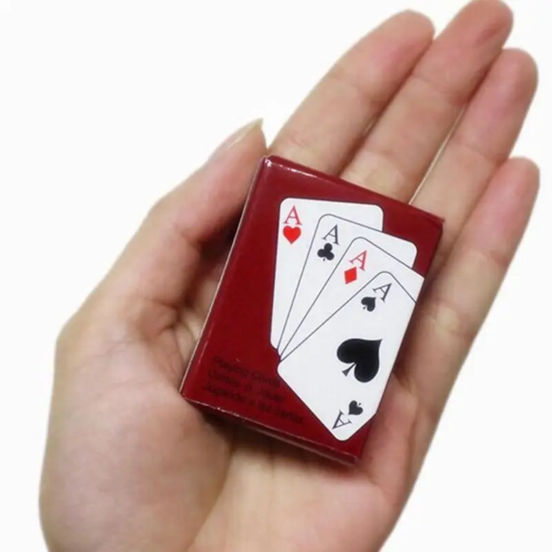 

Texas Hold'em Mini Cute Poker Home Decoration Poker Cards Playing Game Creative Child Gift Outdoor Climbing Travel Accessories