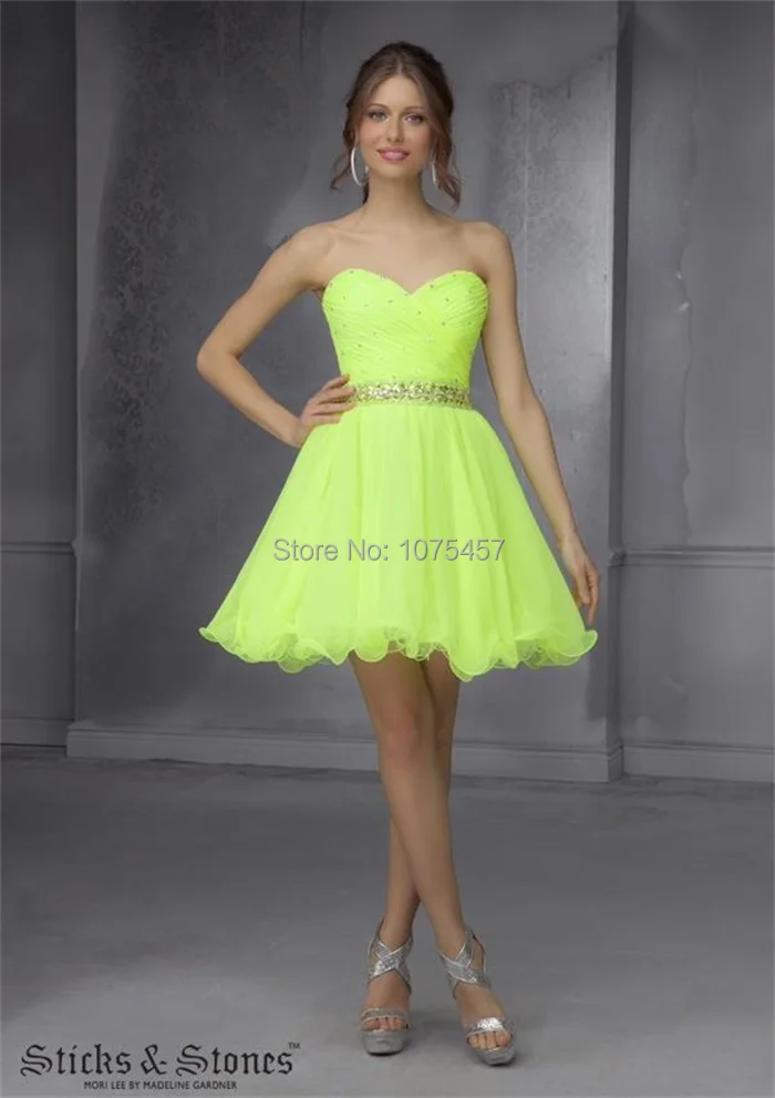 lime green cocktail dress