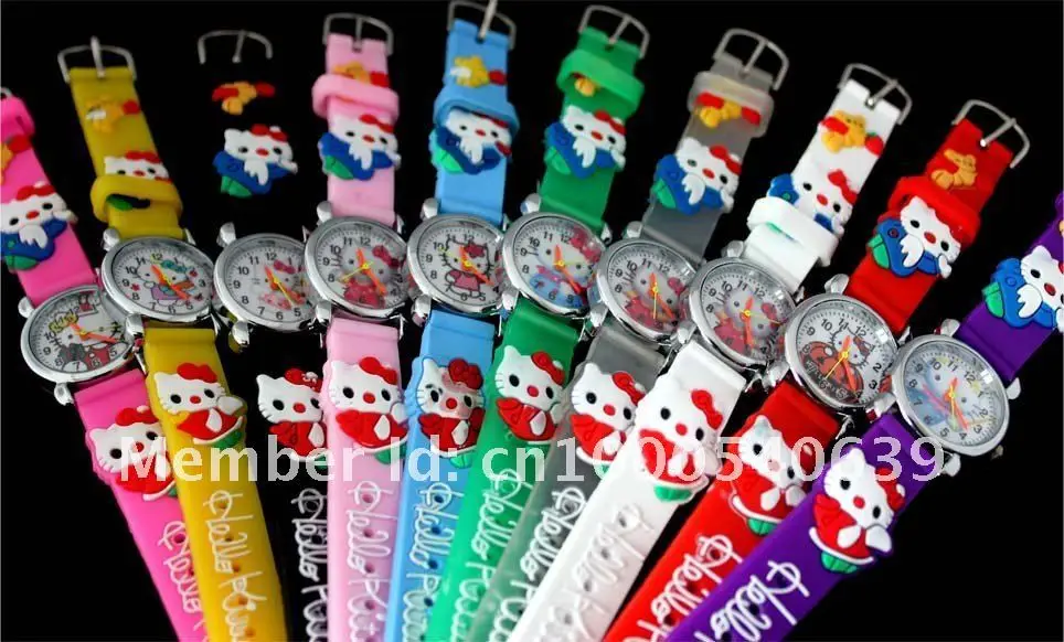 Free Shipping 10 pcs/lot Hello Kitty Children Boys Kids Quartz Cartoon Watches sb-018 | Наручные часы