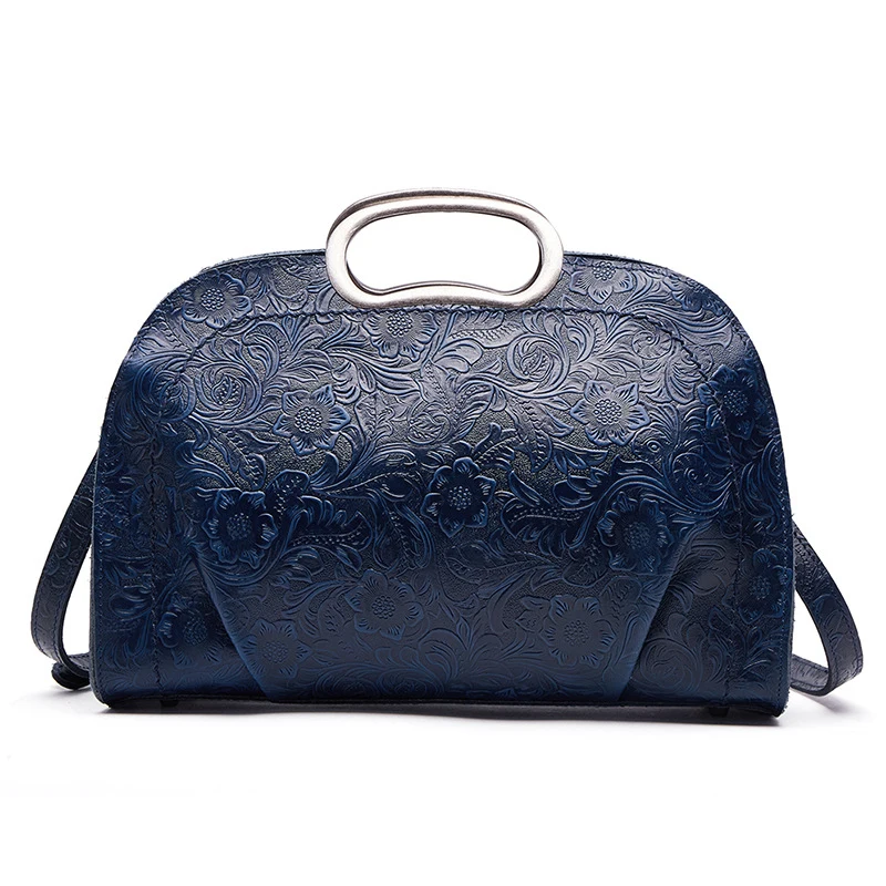 Koop Nieuwe Nationale Stijl Reli euml;f Lederen Dames Vrouwen Retro Mode Handtas Schoudertas Messenger Tassen Pakket A4244