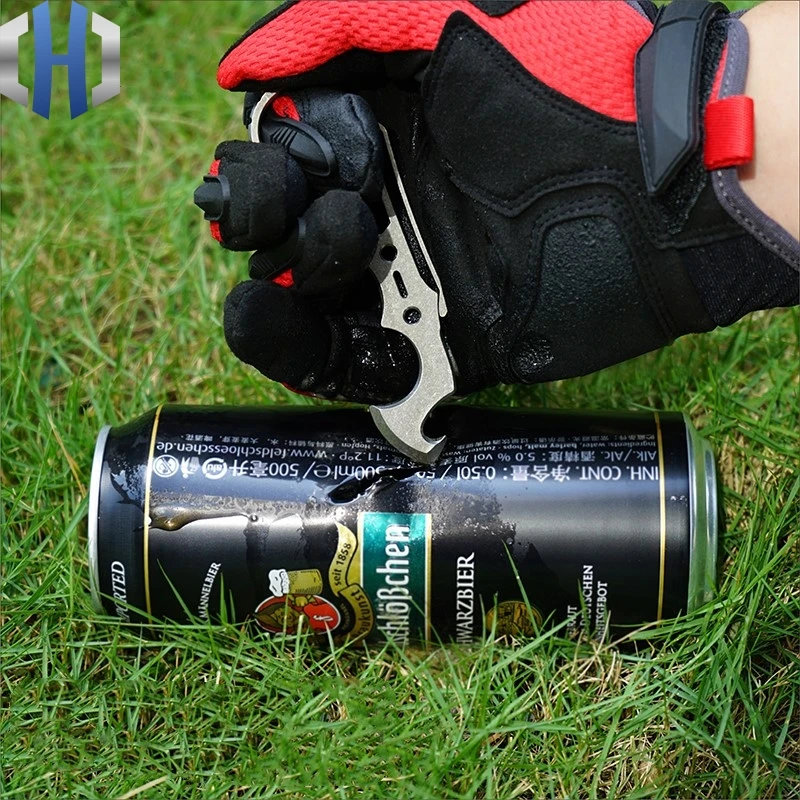 Multi-function Titanium Alloy Tool Portable Outdoor Open Bottle Opener To Break The Window To Survive Self-defense EDC