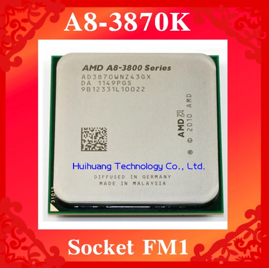 

Lifetime warranty A8 3870K 3.0GHz 4M Quad Core desktop processors AD3870 CPU Socket FM1 905 pin Computer