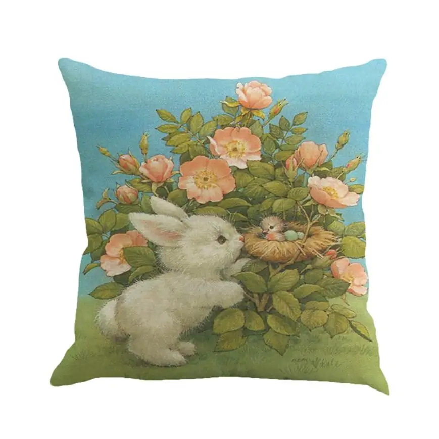 Gajjar Pillowcases Pillow Happy Easter Sofa Bed Home Decoration