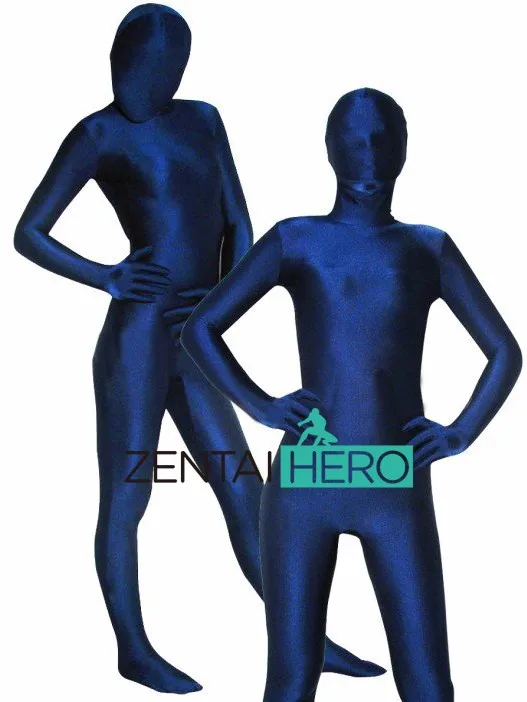 DHL Лучшие продажи индивидуальные темно-синий лайкра спандекс унисекс зентай костюм 04090002613