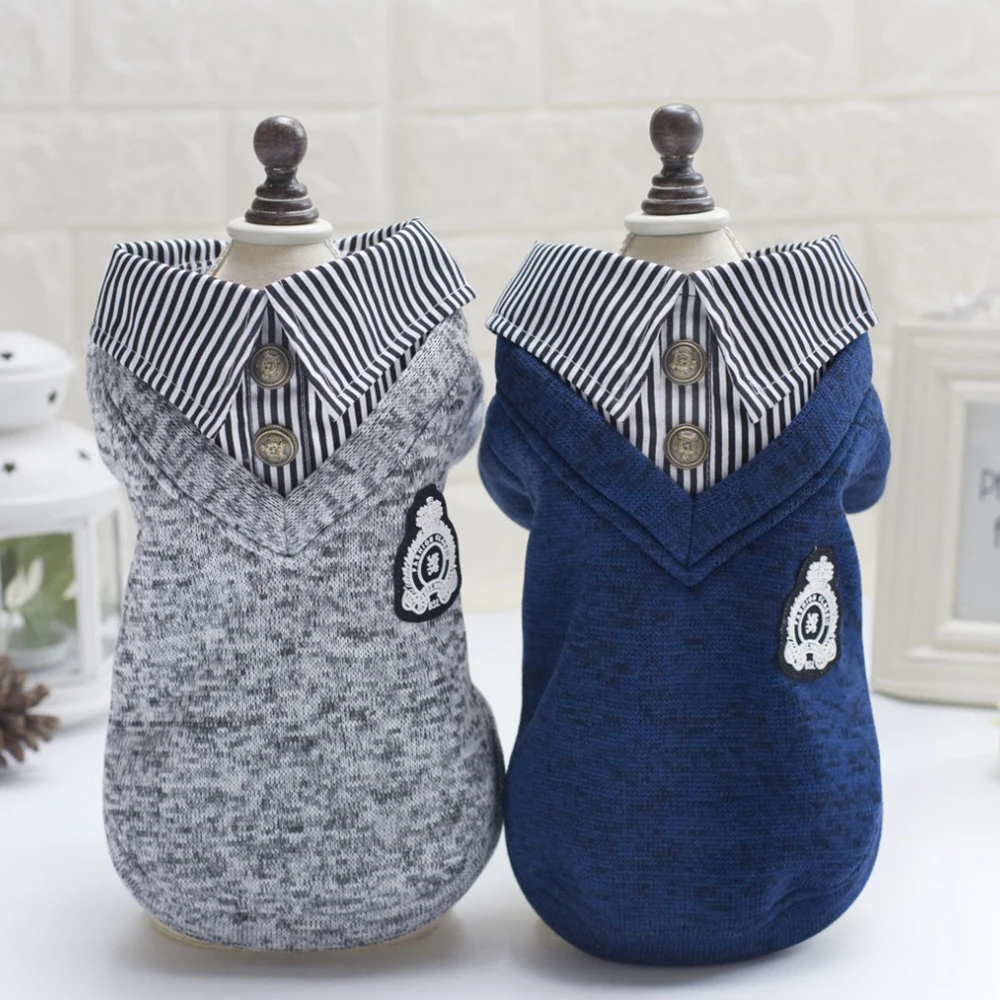 

Fashion Winter Warm Dog Clothes Puppy Pet Cat Hoodie Coat Fashion Soft Sweater Clothing For Chihuahua Yorkie 2 Colors S-2XL