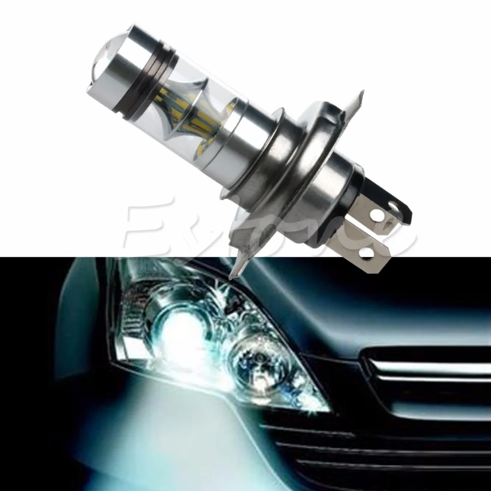 HNGCHOIGE New 1PC H4 100W LED 20 SMD Projector Fog Driving DRL Light