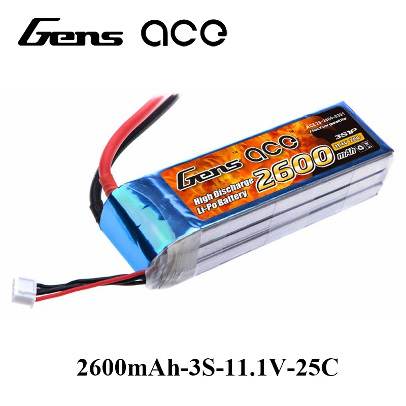 

Gens ace Lipo Battery 11.1V 14.8V 2600mAh Lipo 3S 4S Battery Pack 25C T Plug Batteries for RC Helicopter Airplane Top Quality