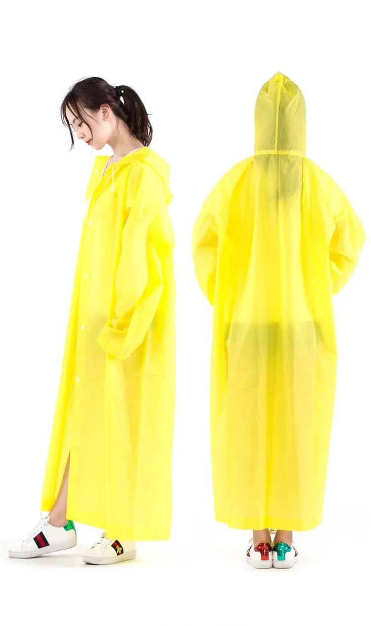 

Fashion Adults EVA Men Women Conjoined Raincoat Thickened Waterproof Rain Coat Poncho Universal Outdoor Travel Rainwear Suit