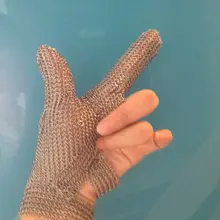 Два держатель на палец ремешок из нержавеющей steelprotect перчатки двумя пальцами стальная перчатка