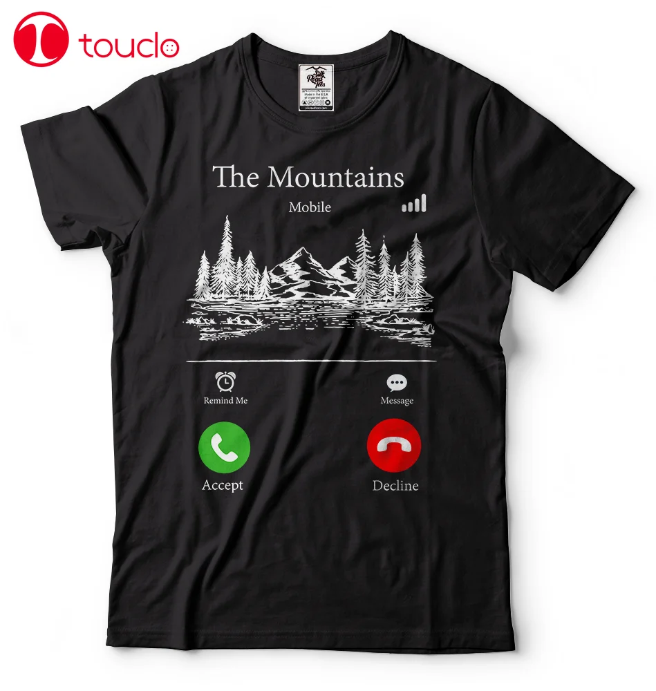 

2019 100% Cotton Free Shipping The Mountains Are Calling Funny Hikings T-Shirt Hikings Tee Shirt Hoodies