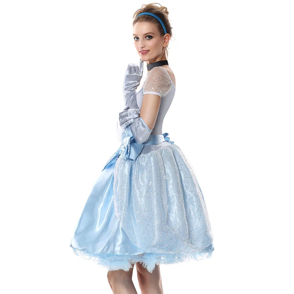 VASHEJIANG взрослый сказка костюм Алисы в стране чудес для Для женщин Хэллоуин синий костюм принцессы Маскарад Необычные форма S-XXL