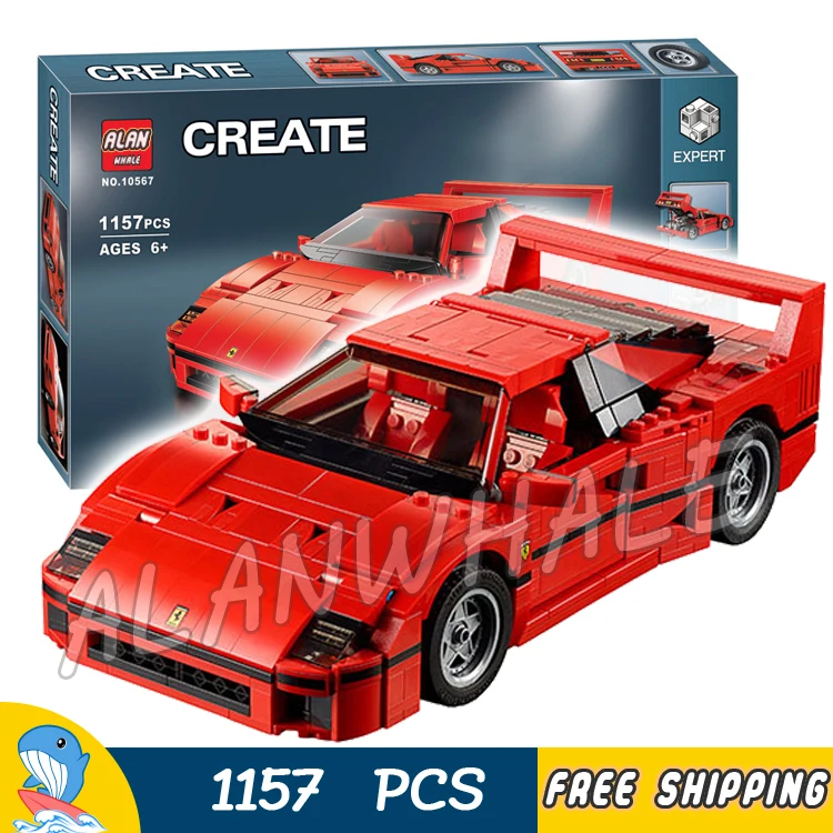 

1157pcs Creator Expert Technic Mobile Super Sport Car F40 10567 Model Building Blocks Assemble Toys Bricks Compatible with Lego