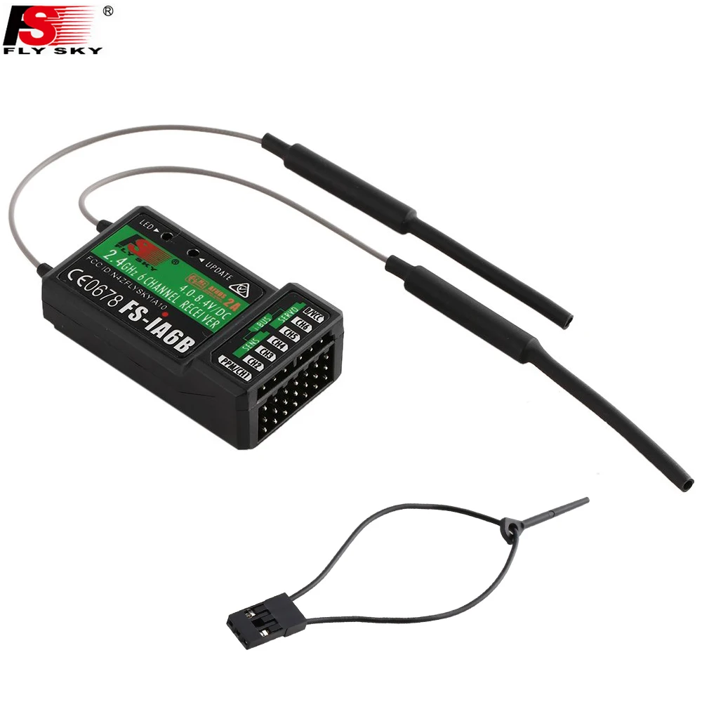 Flysky 2 4G 6CH FS iA6B Rc приемник PPM Выход с iBus Порты и разъёмы совместим i4 i6 i10 передатчика