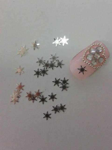 New arrival Free Shipping Sliver Snowflake Nail Art Metal Sticker Decoration Fancy Outlooking | Красота и здоровье