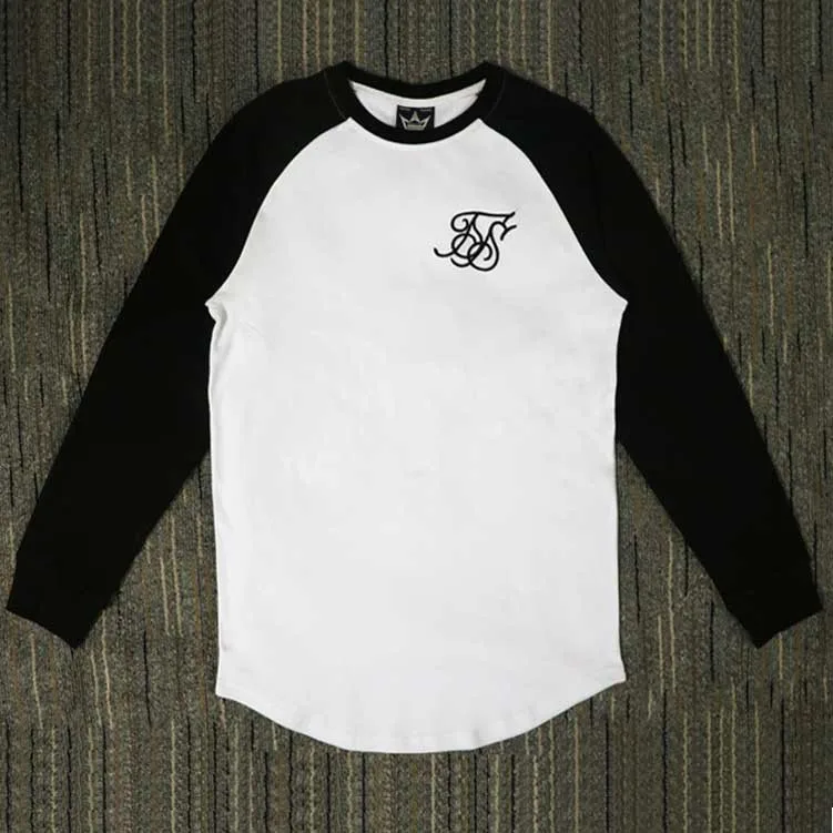 Осенние мужские шелковые футболки Kanye West Sik Silk, мужские повседневные футболки в стиле хип-хоп, необычные футболки с длинным рукавом, Брендовые мужские футболки - Цвет: Белый