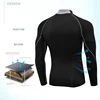 NEW Compression Running Shirt Men Stand Collar Elasticity T-shirts Raglan Long Sleeve Fitness Tops Quick Drying Gym Sportswear 4