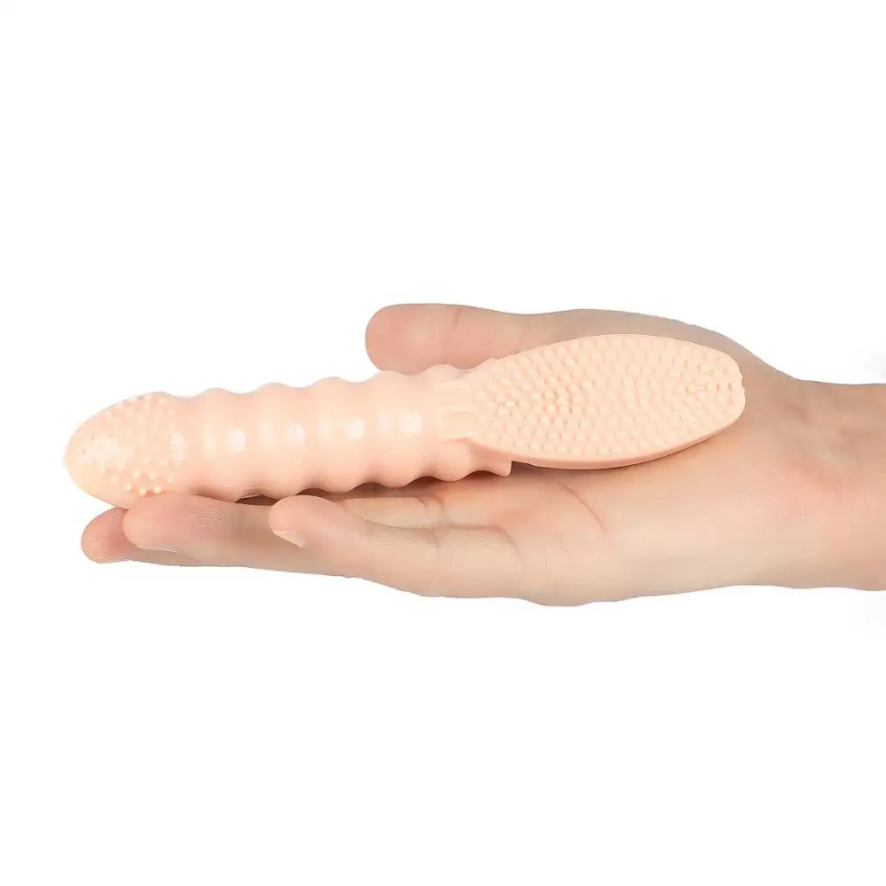 Палец вибрирующий G spot перчатка Анальный массажер Стимуляция клитора для сосков