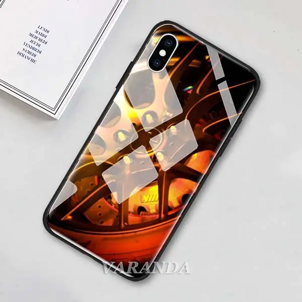 Чехол из закаленного стекла для iPhone 7, 8 Plus, 6, 6s Plus, XS MAX, X, XR, автоспорт, AMG, покрышка, стекло, чехол для телефона - Цвет: 08