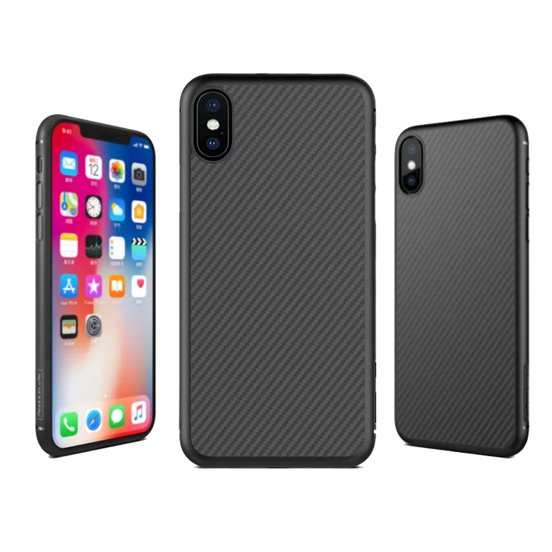 NILLKIN Бизнес рисунком Дизайн для iphone х чехол синтетические волокна Назад случае