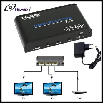 

Playvision UHD HDMI 2.0 Splitter 1x2 1 Input 2 Output Repeater Switch Box Hub 1080p 4kx2k For Blu-ray PS3/4 DVD,EU Power Plug