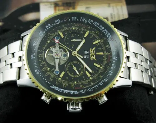 

Luxury Fashion Tourbillon Mens Multi Function Automatic Mechanical Sport Watch black freeship hot