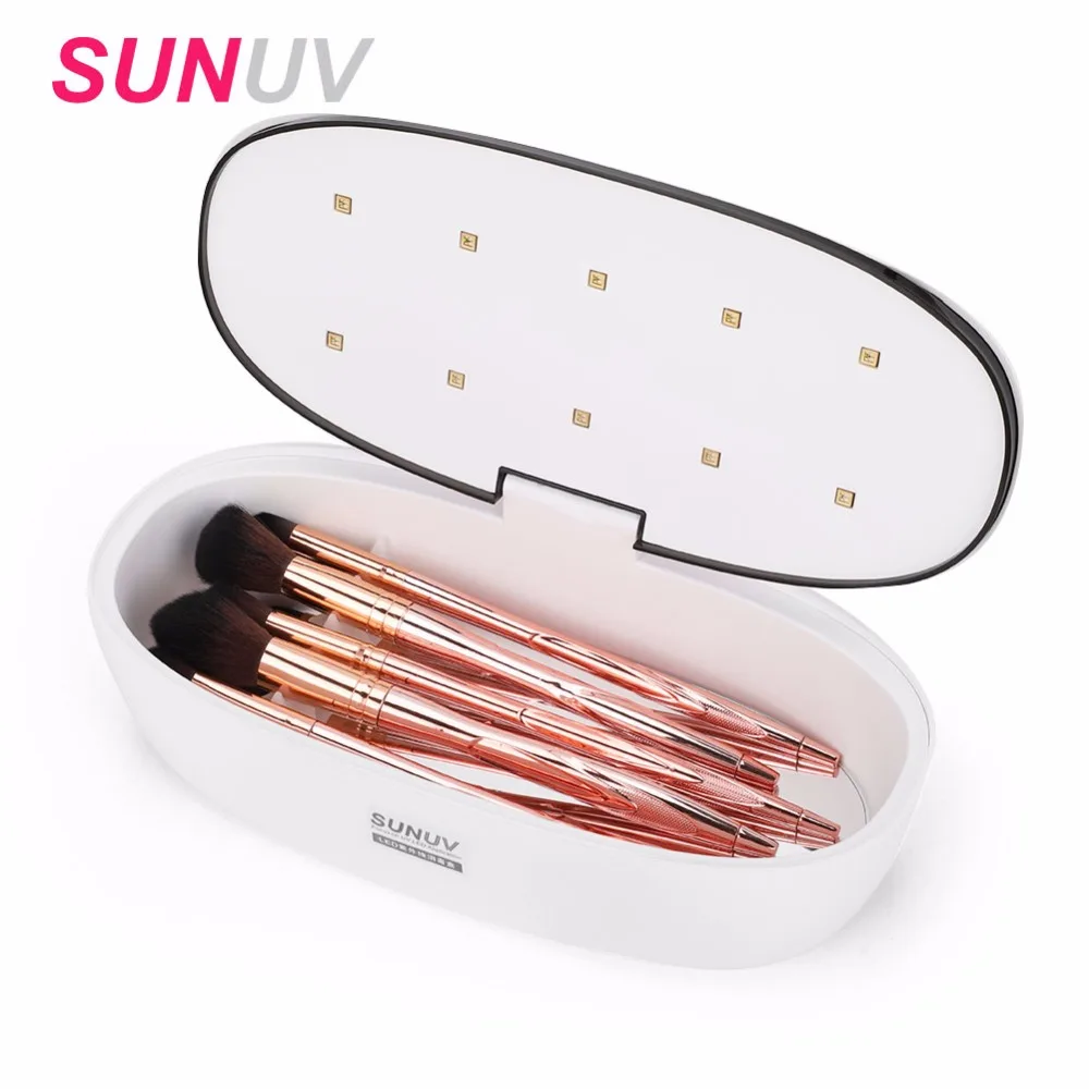 SUNUV УФ умный светодиодный стерилизатор коробка косметический набор для очистки ногтей УФ-дезинфекционное устройство стерилизатор чехол салонный маникюр приспособление для очистки
