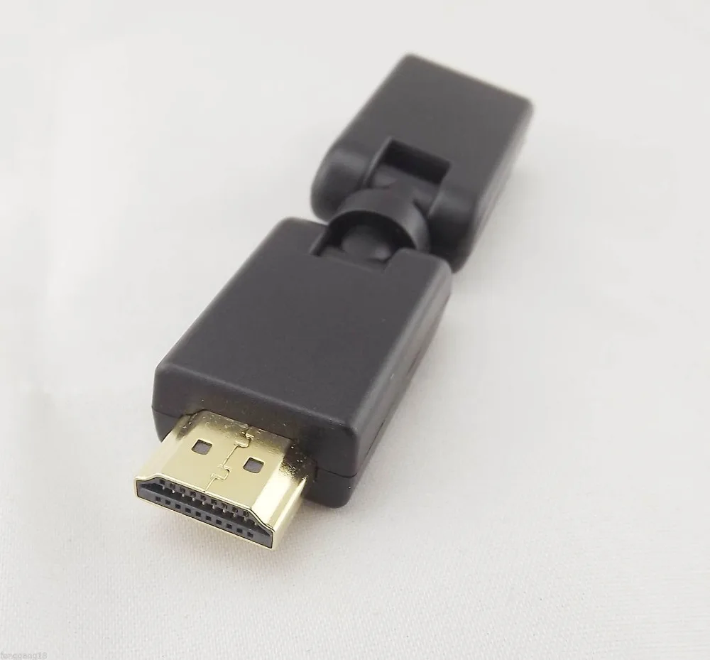 

1pcs 1080P HDMI 1.4 Angled Type Male To Female 90 180 Rotation Adapter Converter
