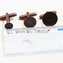 100 шт/Партия DIY красный античный бронзовый тон круглые запонки заготовки запонок настройки 8 мм/12 мм/15 мм pad&(можно ассорти