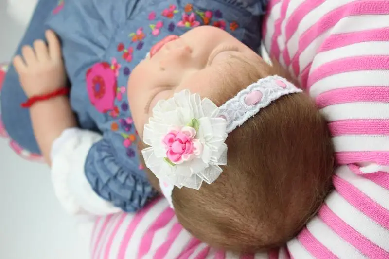 55 см Силиконовые Reborn Baby Doll Мягкие Тела Спящая девочка Новорожденные реалистичные куклы Brinquedos Bebe Reborn игрушки для детей