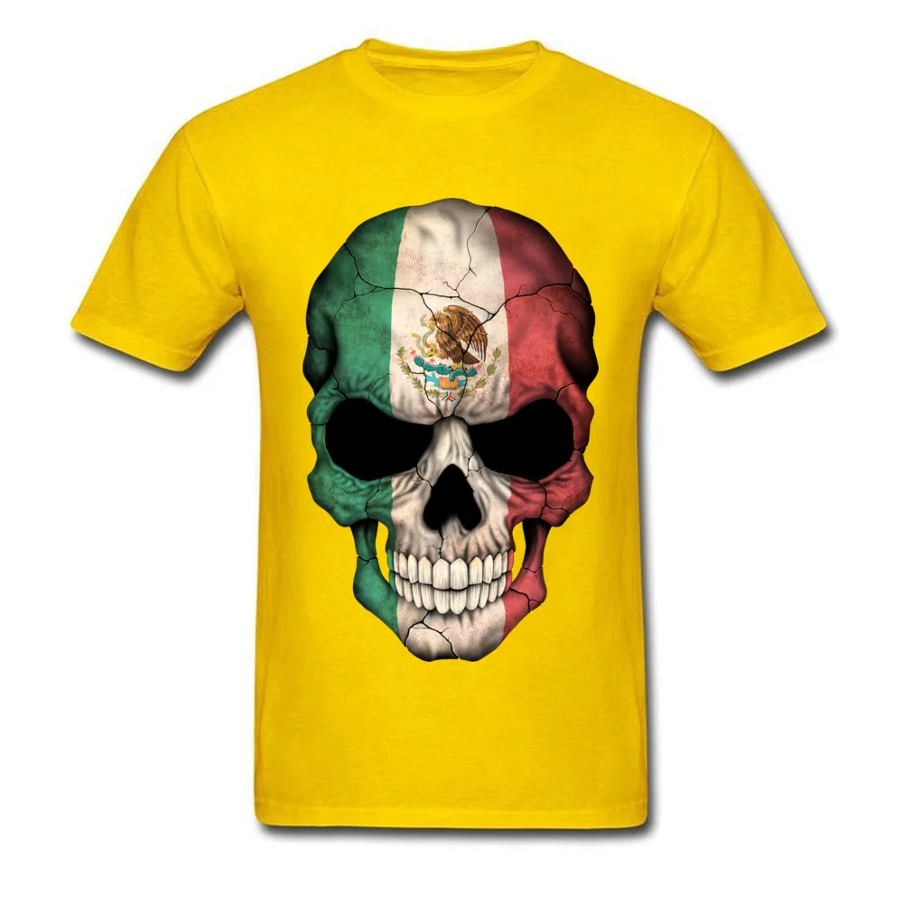 Mexican Flag Skull_yellow