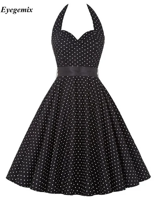 Горошек рокабилли платье Robe Ete 2021 без бретелек 1950s 60 халат Винтаж Vestidos в стиле пин