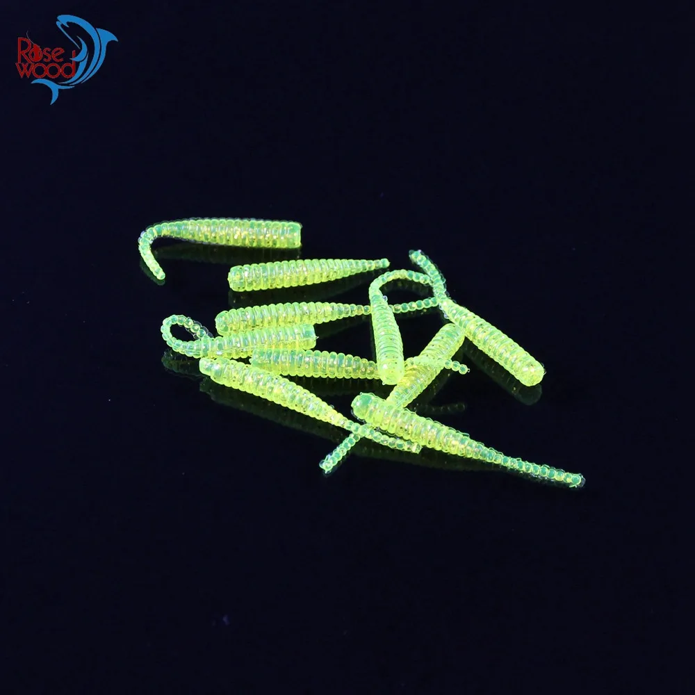 100pcs Pesca Artificial Soft Bait 4cm0.3g UL Fishing Worm Swimbaits Soft Lure Carp Fishing Bait Fishing Lure Mixed Colors  (33)