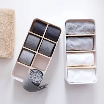 

Underwear Organizer Drawer Closet Organizer Makeup Storage Box Container with Wooden Divider Scarf Socks Organizer Home Storage