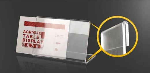 

90X60mm 10pcs Tag ticket card display stand Acrylic table Desktop display Paper Name plate Displayer Label Sign Holder Stand
