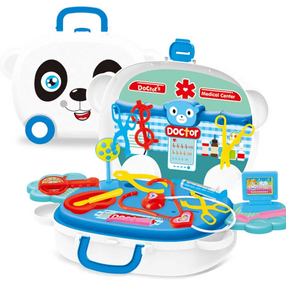 

Kit Gifts Children Kids Role Pretend Play Toy Bear Suitcase Doctor Makeup Play Toys Set Early Educational Toys Professions