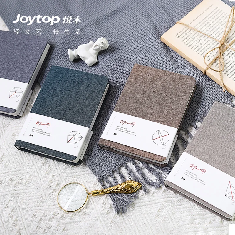 

Joytop Minority Series Hardcover Notebook A5 A6 Simple Creative Notebook Linen Cloth Hand Books Notebook Inside Page Diary 1PCS