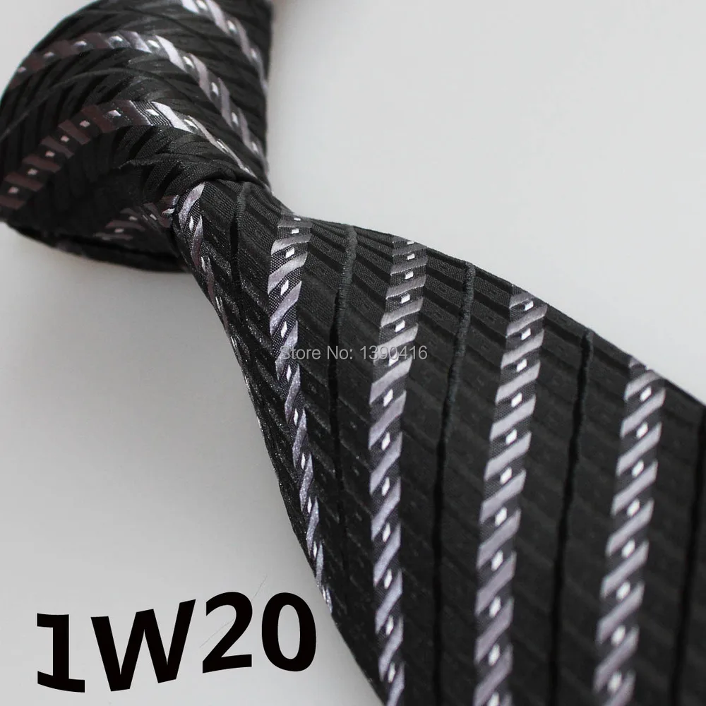 

2018 Jacquard Tie Latest Style Unique Men's Necktie Black/Silver/White Striped Design Men's Dress Tie&Tie Wedding&Corbata Hombre