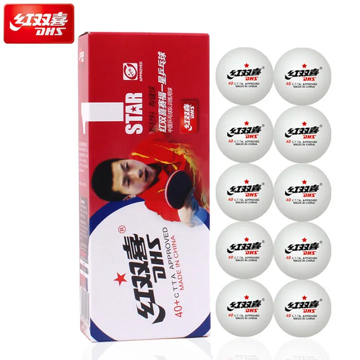 DHS Plastic Table Tennis Balls New Material 40+ Seamed Poly Ping Pong