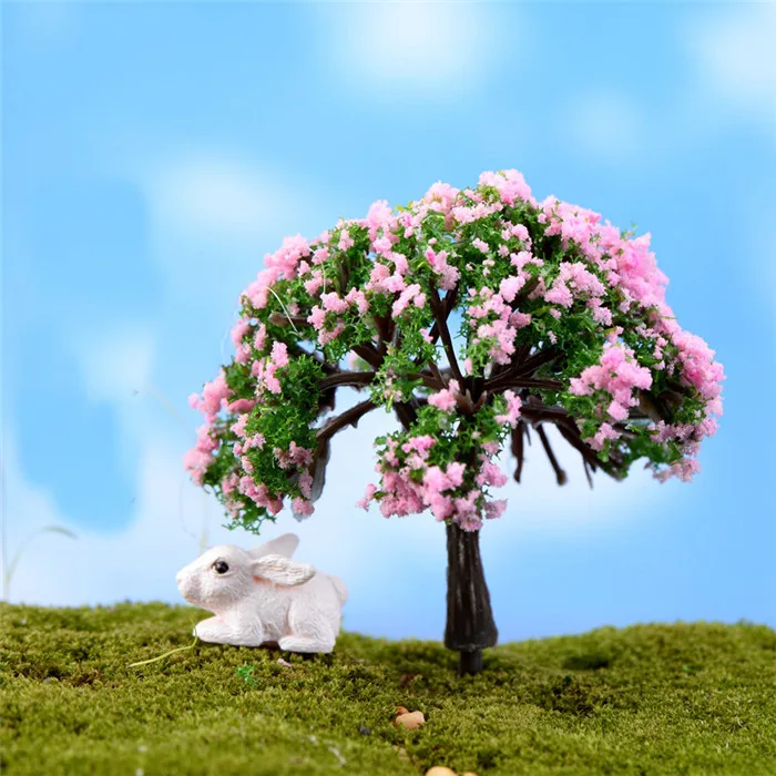 1 шт. мини дерево Фея садовые украшения миниатюры микро пейзаж изделия из смолы фигурка бонсай садовый Террариум аксессуары - Цвет: 10