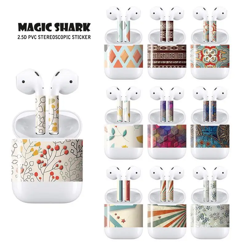Новый релиз защитный 3 м Съемный стикер наушники для Apple Airpods скины съемный клей